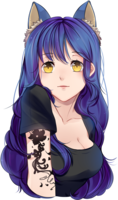 fantasy & Anime girl free transparent png image.