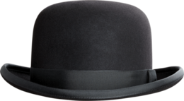 clothing & Bowler hat free transparent png image.