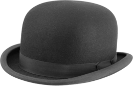 clothing & Bowler hat free transparent png image.