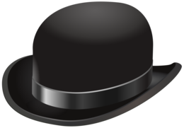 clothing & Bowler hat free transparent png image.