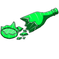 food & Broken bottle free transparent png image.