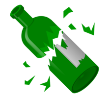 food & Broken bottle free transparent png image.