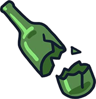 food & Broken bottle free transparent png image.