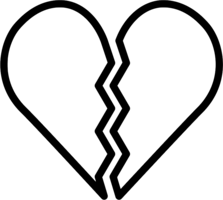 symbols & Broken heart free transparent png image.