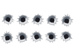 weapons & Bullet holes free transparent png image.