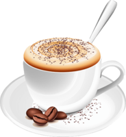 food & Cappuccino free transparent png image.