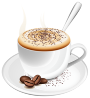 food & cappuccino free transparent png image.