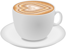 food & cappuccino free transparent png image.