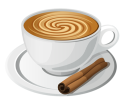 food & cappuccino free transparent png image.