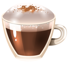 food & Cappuccino free transparent png image.