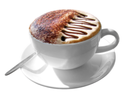 food & Cappuccino free transparent png image.