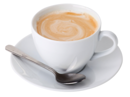 food & Cappuccino free transparent png image.