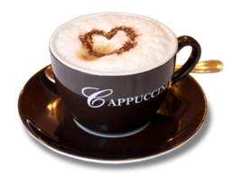 food & cappuccino free transparent png image.