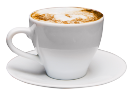 food & Cappuccino free transparent png image.