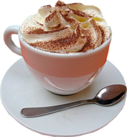 food & Cappuccino free transparent png image.