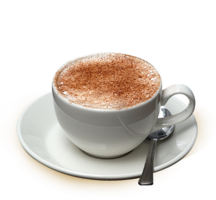 food & Cappuccino free transparent png image.