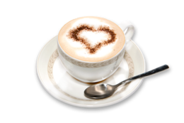 food & cappuccino free transparent png image.