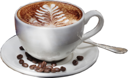 food & Cappuccino free transparent png image.