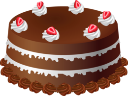 food & Chocolate cake free transparent png image.