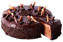 food & Chocolate cake free transparent png image.