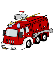 cars & Fire truck free transparent png image.