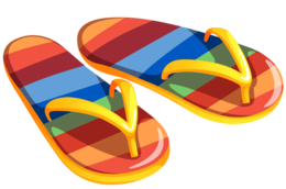 clothing & Flip flops free transparent png image.