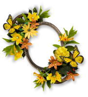 flowers & floral frame free transparent png image.