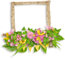 flowers & floral frame free transparent png image.