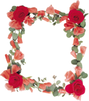 flowers & Floral frame free transparent png image.