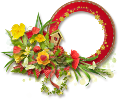 flowers & floral frame free transparent png image.