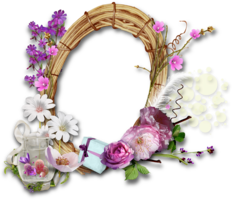 flowers & floral frame free transparent png image.