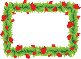 flowers & Floral frame free transparent png image.