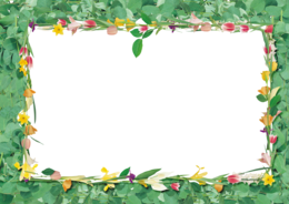 flowers & Floral frame free transparent png image.