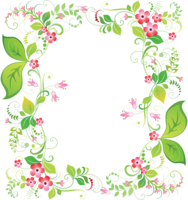 flowers & Floral frame free transparent png image.