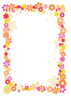 flowers & Floral frame free transparent png image.