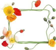 flowers & Floral frame free transparent png image.