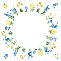 Floral frame&flowers png image