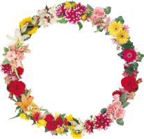 flowers & floral frame free transparent png image.