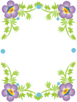 flowers & Floral frame free transparent png image.