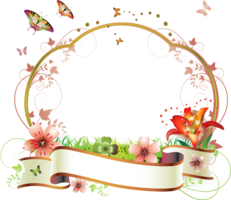 flowers & floral frame free transparent png image.