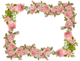 flowers & Floral frame free transparent png image.