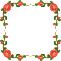 flowers & floral frame free transparent png image.