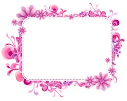 flowers & Floral frame free transparent png image.