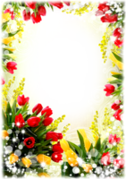 flowers & Floral frame free transparent png image.