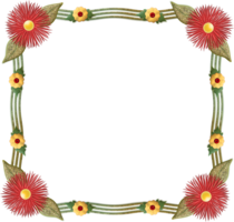 flowers & Floral frame free transparent png image.