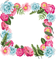 flowers & Floral frame free transparent png image.