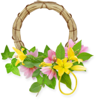 flowers & Floral frame free transparent png image.