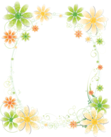 flowers & Floral frame free transparent png image.