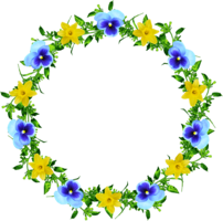 flowers & Floral frame free transparent png image.