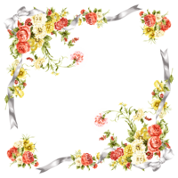 flowers & floral frame free transparent png image.